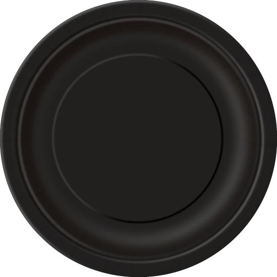 8 platos negros (23 cm) - Línea Colores Básicos