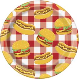 8 platos pequeños BBQ (18 cm) - Grillin' & Chillin'