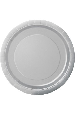 8 platos pequeños gris (18 cm) - Línea Colores Básicos