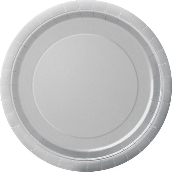 8 platos pequeños gris (18 cm) - Línea Colores Básicos