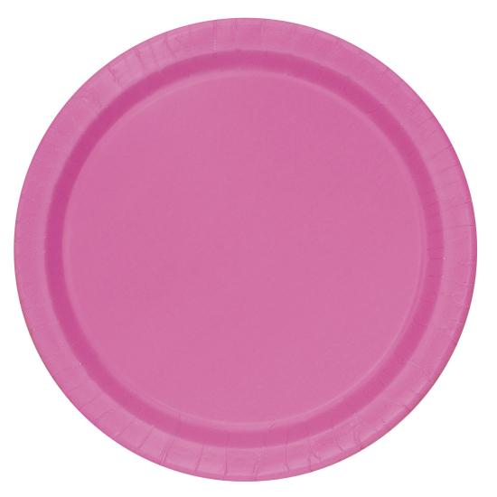 8 platos pequeños rosas (18 cm) - Línea Colores Básicos