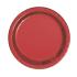 8 platos redondos rojos metalizados (23 cm) - Red Foil Programme
