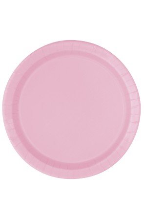 8 platos rosa claro (23 cm) - Línea Colores Básicos