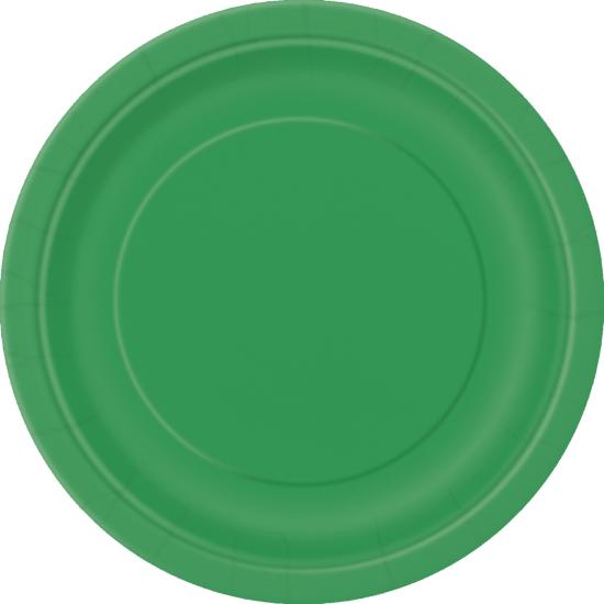 8 platos verde esmeralda (23 cm) - Línea Colores Básicos