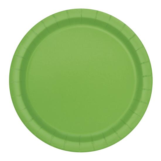 8 platos verde lima (23 cm) - Línea Colores Básicos