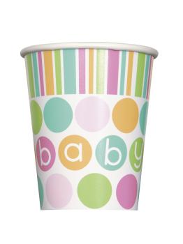 8 vasos - Pastel Baby Shower