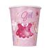 8 vasos It's a Girl! - Pink Clothesline Baby Shower