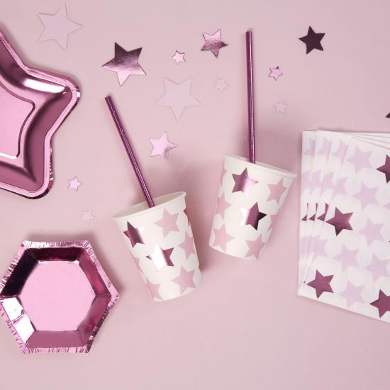 8 vasos con estrellas rosas y moradas - Blue Star 8 vasos con estrellas rosas y moradas - Blue Star