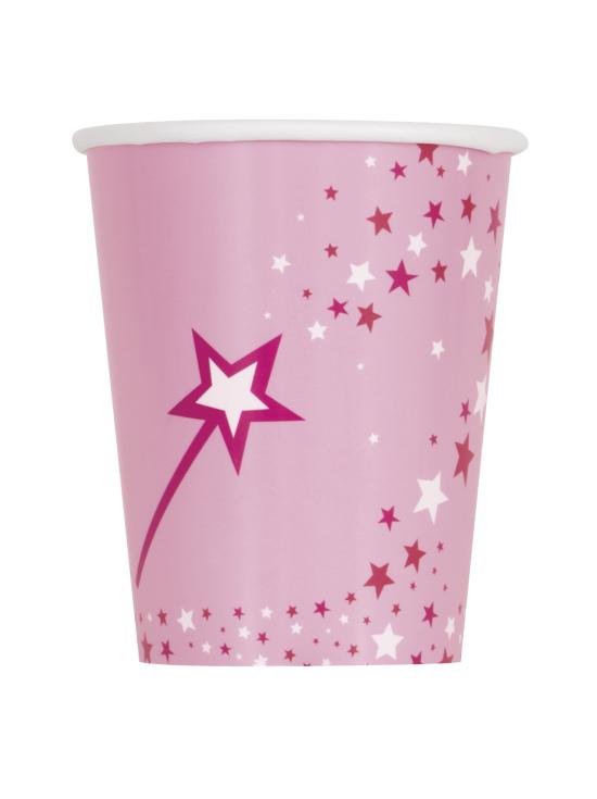 8 vasos grandes de Unicornio Rosa - Magical Unicorn