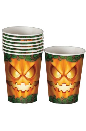 8 Vasos Halloween de Calabaza