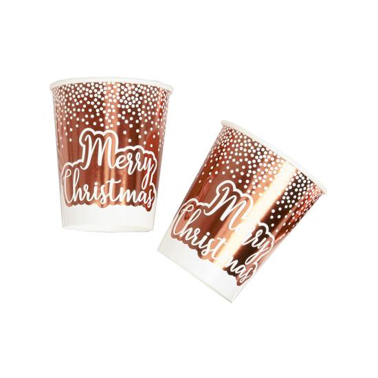 8 vasos oro rosa (20 cm) - Pink Christmas 8 vasos oro rosa (20 cm) - Pink Christmas