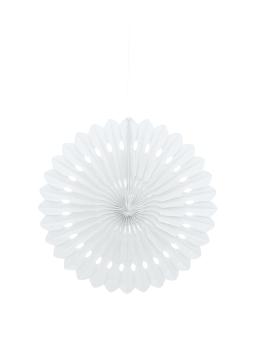 Abanico de papel decorativo color blanco - Línea Colores Básicos