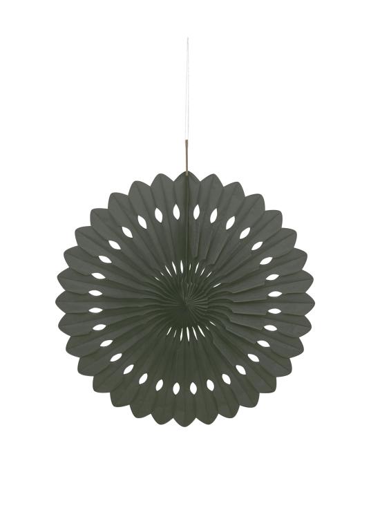 Abanico de papel decorativo color negro - Línea Colores Básicos