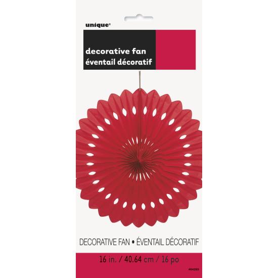 Abanico de papel decorativo color rojo - Línea Colores Básicos Abanico de papel decorativo color rojo - Línea Colores Básicos