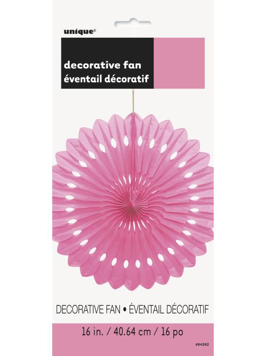 Abanico de papel decorativo color rosa- Línea Colores Básicos