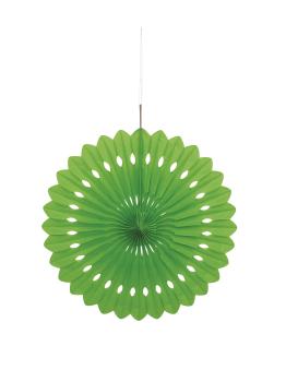Abanico de papel decorativo color verde lima - Línea Colores Básicos