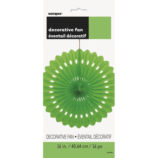 Abanico de papel decorativo color verde lima - Línea Colores Básicos Abanico de papel decorativo color verde lima - Línea Colores Básicos