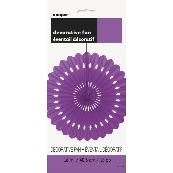 Abanico de papel decorativo morado - Línea Colores Básicos Abanico de papel decorativo morado - Línea Colores Básicos