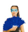 Abanico de plumas azules