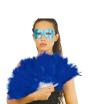 Abanico de plumas azules