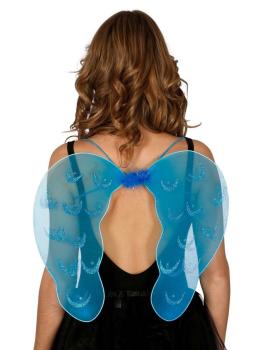 Alas de mariposa azul para mujer