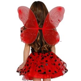 Alas de mariposa roja para niña