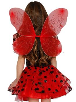 Alas de mariposa roja para niña