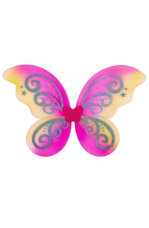 Alas de mariposa rosa con purpurina para niña