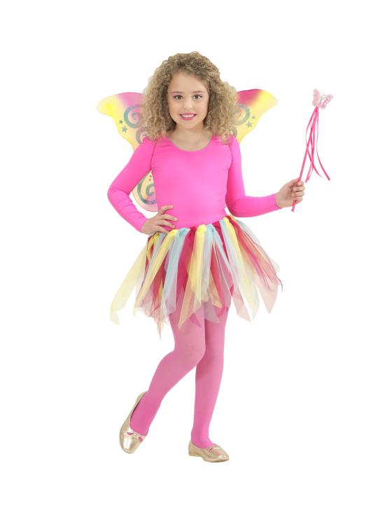 Alas de mariposa rosa con purpurina para niña