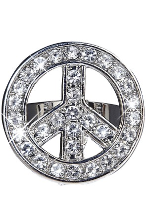 Anillo de paz con brillantes para adulto