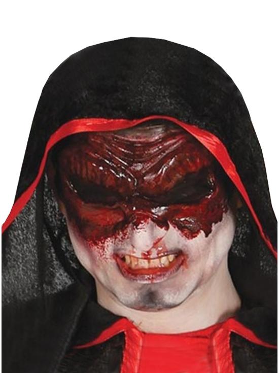 Antifaz de látex de monstruo sin ojos