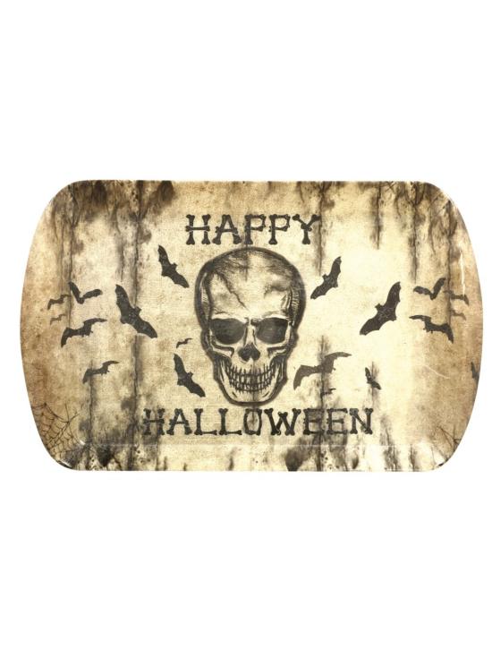 Bandeja decorativa con calavera (39 x 24 cm)