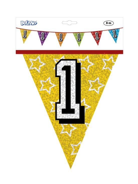 Banderines con número 1