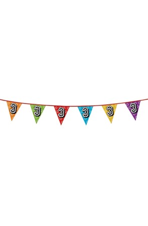 Banderines con número 3