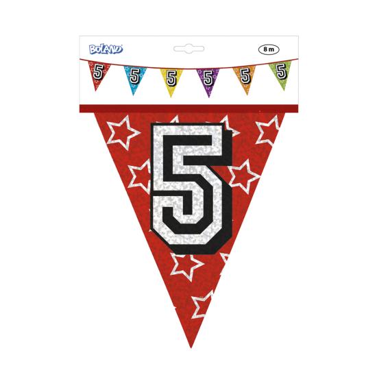 Banderines con número 5