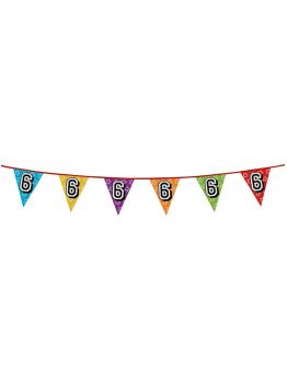 Banderines con número 6