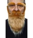 Barba, bigote y cejas pelirroja para adulto