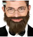 Barba y bigote castaños para hombre