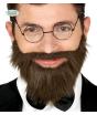 Barba y bigote castaños para hombre