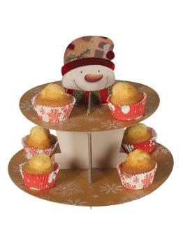 Base decorativa para cupcakes navideña