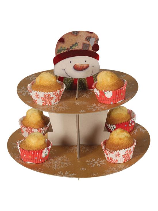 Base decorativa para cupcakes navideña