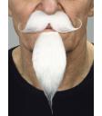 Bigote de mosquetero canoso con gran perilla para adulto