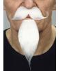 Bigote de mosquetero canoso con gran perilla para adulto
