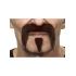 Bigote de samurái para hombre