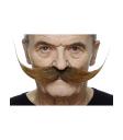 Bigote repeinado castaño para hombre