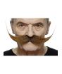 Bigote repeinado castaño para hombre