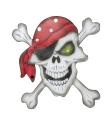 Calavera pirata con pañuelo en chiffón