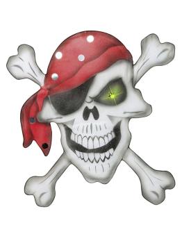 Calavera pirata con pañuelo en chiffón