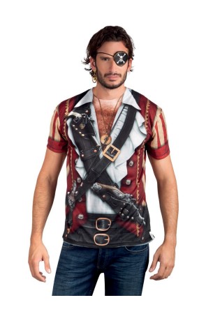 Camiseta de fotorrealista pirata para hombre