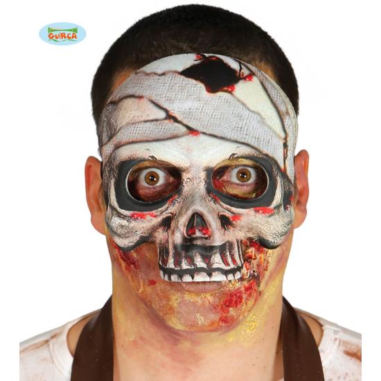 Careta de esqueleto momia de papel maché para adulto Careta de esqueleto momia de papel maché para adulto